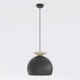 Lampa Wisząca GEO 1 Czarny/Beżowy