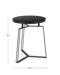 Stolik Kawowy ZAIRA Fi40cm Czarny