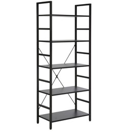 Regał LOFT R5 Czarny/Czarny Mat