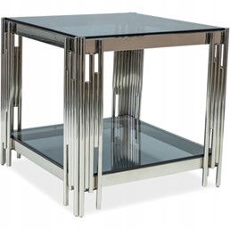 Ława FOSSIL B 55x55 Srebrny/Dymiony