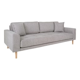 Sofa LIDO Trzyosobowa z Podłokietnikami Szary/Naturalny