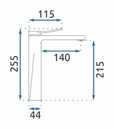 Bateria Umywalkowa Wysoka SOUL Chrom