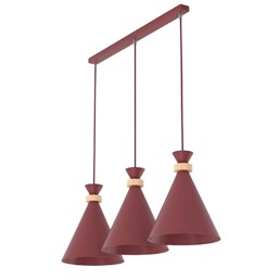 Lampa Wisząca ZERO 3 Burgundowy