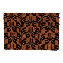 Wycieraczka Kokosowa FALE 39x59cm Czarny/Brązowy