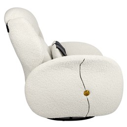 Fotel Obrotowy TAPE TEDDY Biały/Czarny