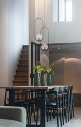 Lampa Wisząca VENTA K-5120 Czarny/Bursztynowy