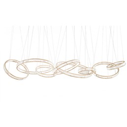 Lampa Wisząca LIBERTY LINE 8 Złoty/Transparentny