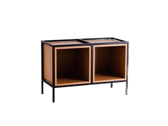 Regał Skap 2R1 Boks x2 40x88x60 Dąb/Czarny