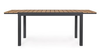 Stół Ogrodowy ELIAS (200-140)x90cm Naturalny/Czarny