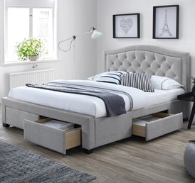 Łóżko ELECTRA 140X200 Szary/Dąb Tap. 76