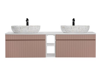Zestaw Mebli Łazienkowych ICR B LILI-MW21 81-01 180cm Różowy/Biały
