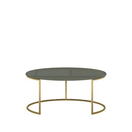 Stolik ROSE HILL RH07 fi80 Zielony/Złoty