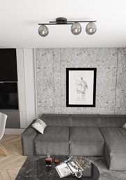 Lampa Sufitowa KAIRO 3 Czarny/Grafit