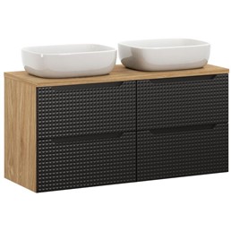 Zestaw Meblowy SMILE 120cm Dąb Olejowany/Czarny Mat