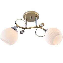 Żyrandol GOLDIO 2 Biały/Złoty