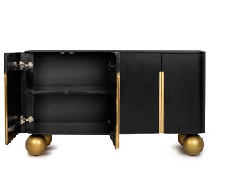 Komoda ORGANIC Czarny/Złoty