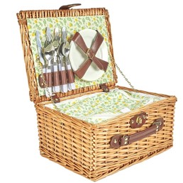 Kosz Piknikowy dla Czterech Osób Zielony