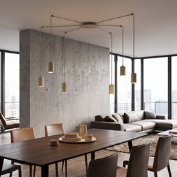 Lampa Wisząca TRAKER 6 Beżowy
