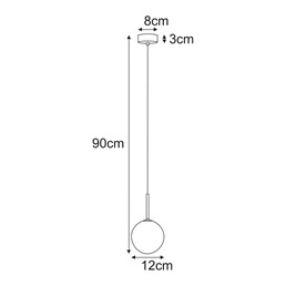 Lampa Wisząca GIRO K-5685 Bursztynowy/Czarny/Złoty