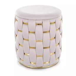 Puf TIARA Velvet Jasny Beż