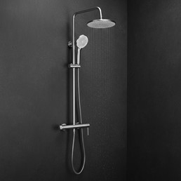 Zestaw Natryskowy FOSS CLIF Nikiel Szczotkowany