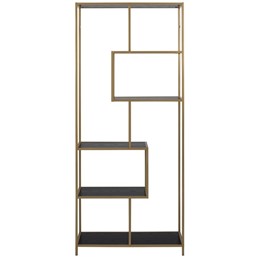 Regał SEAFORD II Złoty/Czarny