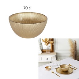 Miska DORE 700ml Szklana Złoty Ciemny