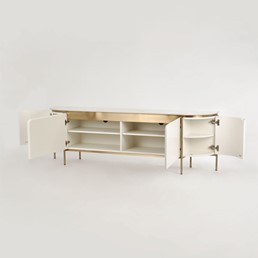 Komoda RTV STILIG ST120 Beż/Złoty