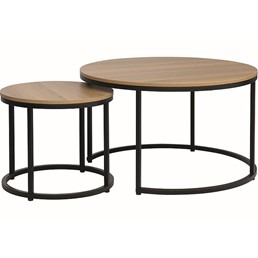 Ława DION fi80/48 Czarny/Dąb