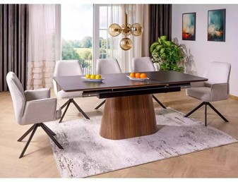 Stół Rozkładany MONACO (160-200)x90 Czarny Mat/Orzech