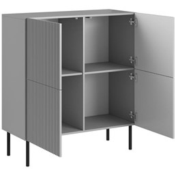 Komoda ASENSIO KM2 Czarny/Jasny Popiel