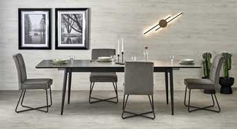 Stół Rozkładany CHARLES (180-260)x90 Popielaty