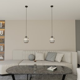 Lampa Wisząca VERDI 1 Czarny/Grafitowy