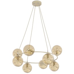Lampa Wisząca AZURA 8 Beżowy/Bursztynowy