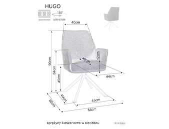 Krzesło Obrotowe HUGO Brego Beż/Czarny