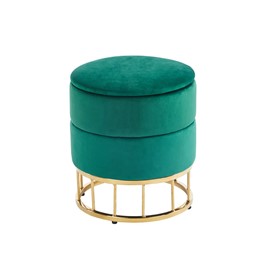 Pufa Velvet P3-FX (G) Zielony/Złoty