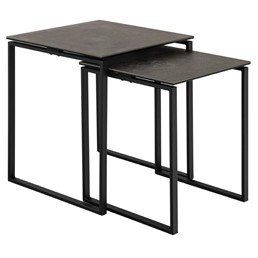 Zestaw 2 Stolików KATRINE 50x50cm Czarny