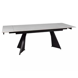 Stół Rozkładany LACONI (160-240)x90 Biały/Czarny Mat