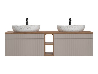 Zestaw Mebli Łazienkowych ICC B LILI-MW21 81-01 180cm Kaszmirowy/Dąb