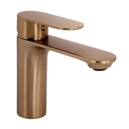 Bateria Umywalkowa Niska DROP Miedź Szczotkowany