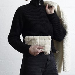 Kosmetyczka/Saszetka Futrzana Kremowy