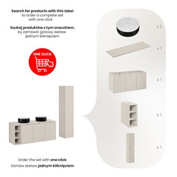 Zestaw Meblowy SIMPLE 140cm Kaszmirowy Mat