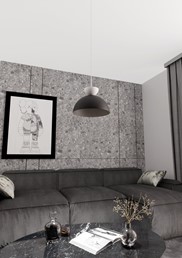 Lampa Wisząca LUNARO 1S Czarny/Biały