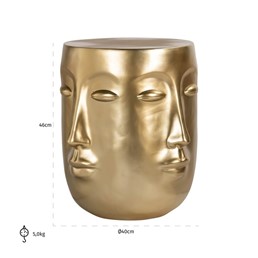 Stolik CHRISTY Fi40cm Złoty