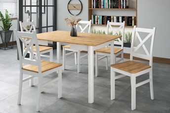 Krzesło CARLO Biały/Dąb Złoty Craft