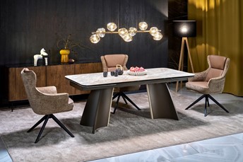 Stół Rozkładany VESNA (180-260)x90 Beżowy Marmur