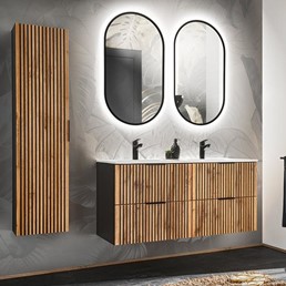 Zestaw Mebli Łazienkowych XIL SKY 120D A4 Czarny/Wotan