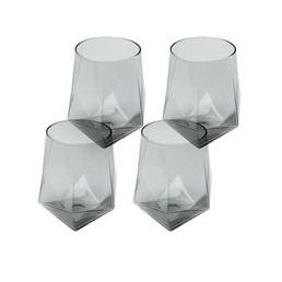 Komplet (4 szt.) Szklanka DIAMOND SMOKE 510ml Transparentny