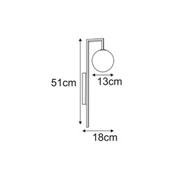 Kinkiet TORES K-5773 Grafitowy/Czarny