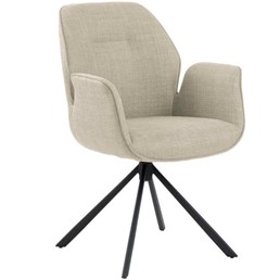 Krzesło Obrotowe z Podłokietnikami AURA Beżowy